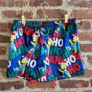 St. Tropez XL Bart‎ Simpson Santa Hat Christmas Satin Blend Boxers